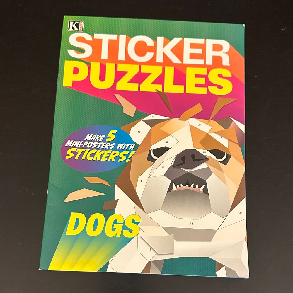 Sticker Puzzles Dogs Activity Book - Multicolor Bulldog